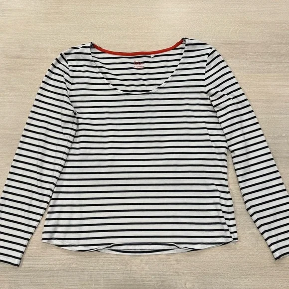 Boden White and black striped long sleeved tee - Picture 3 of 6